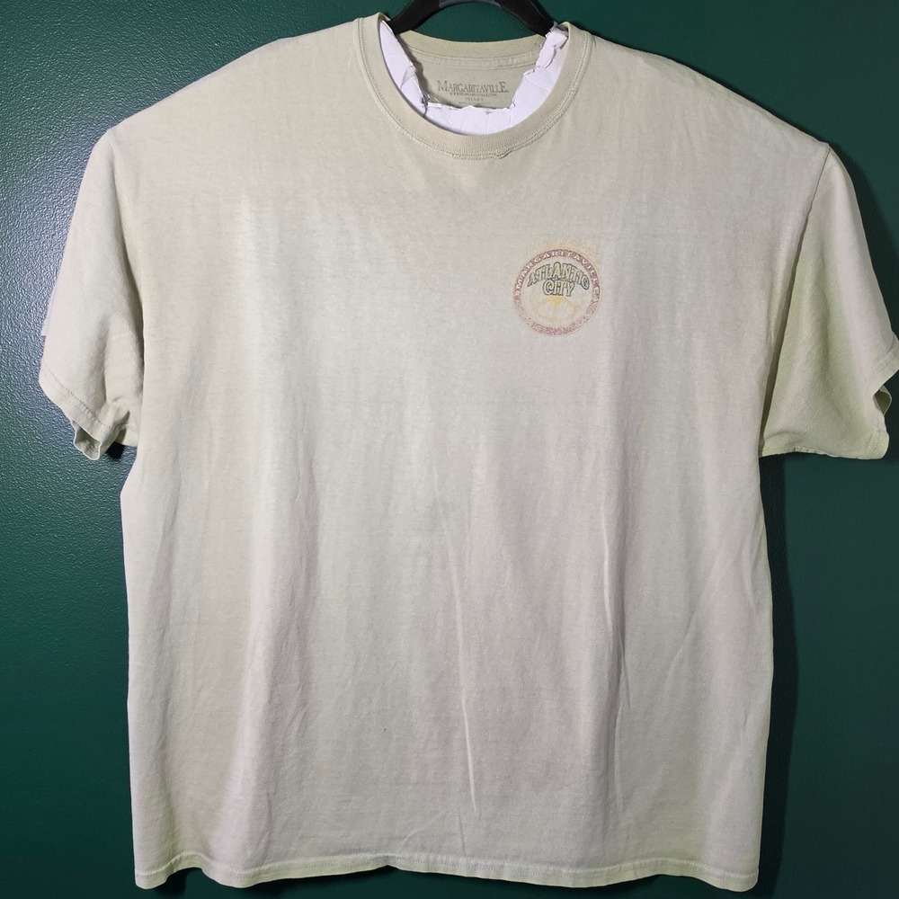Margaritaville Atlantic City Graphic T-Shirt Mens XL Green Growin Older Not Up